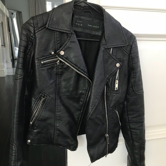 Zara Jackets & Blazers - Zara basic leather jacket size small